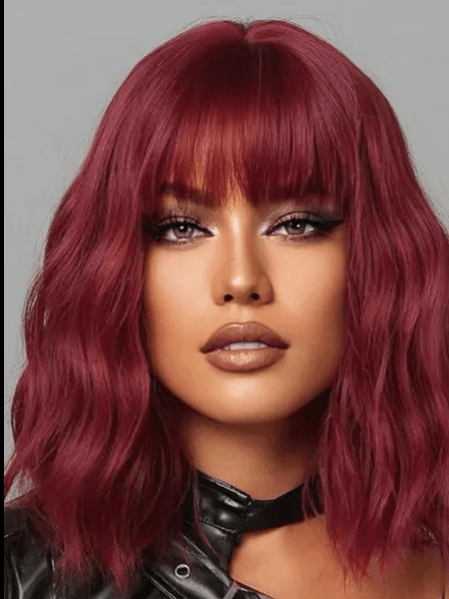 Perruque mi-longue rouge red-yvie